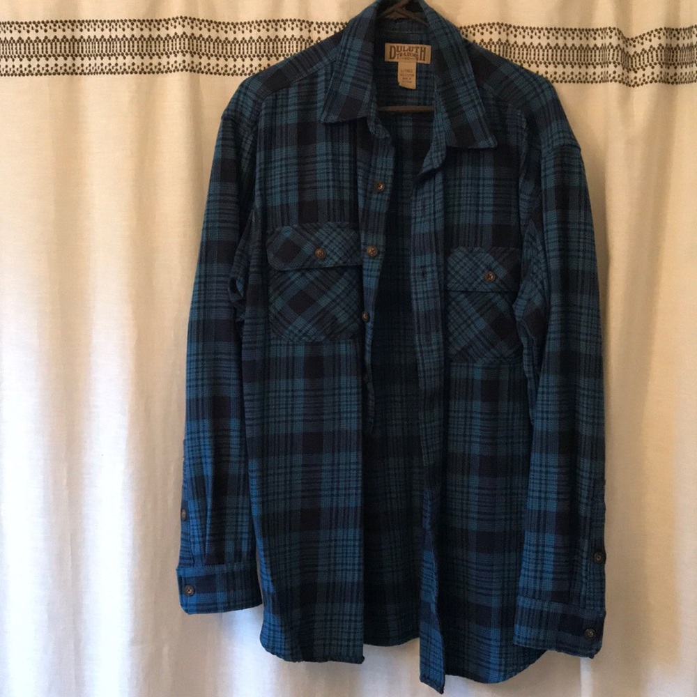 Duluth Trading Company Blue Flannel
